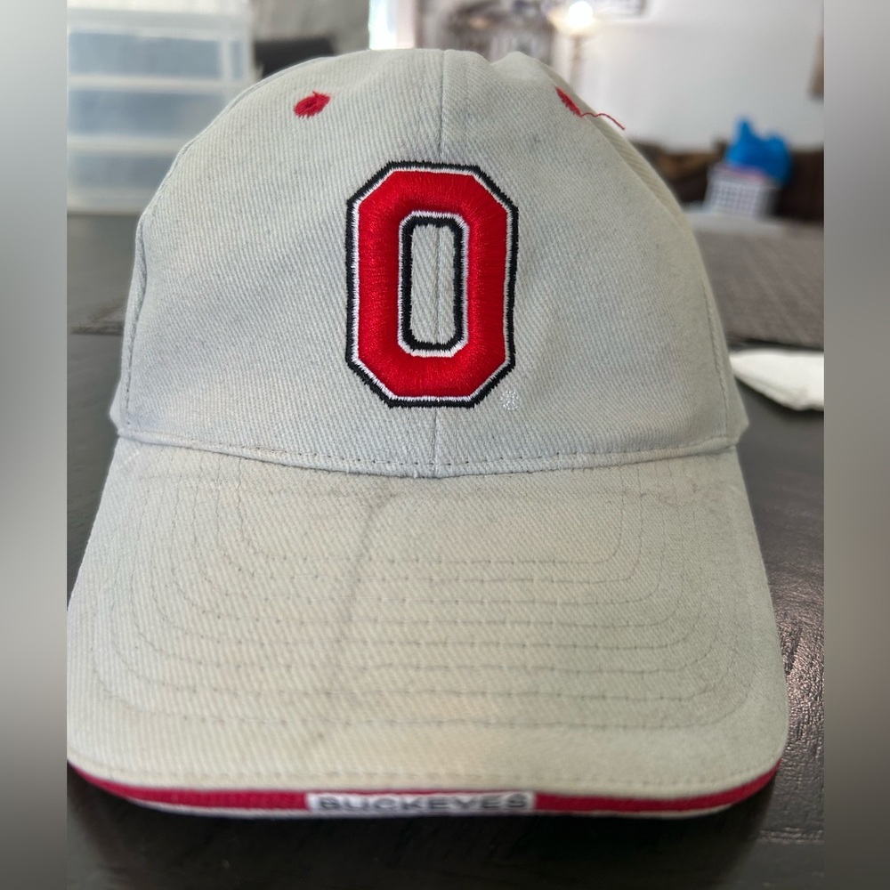 Ohio State Ivory Ohio State Block O Vintage Hat  by Donegal Bay.  OSFA